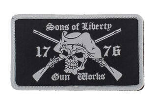 Sons of Liberty Gun Works Black and Silver Logo Morale Patch